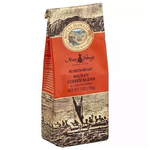 Royal Hawaiian Alan Wong's Medium Roast 10% Ka'u Blend Ground Coffee