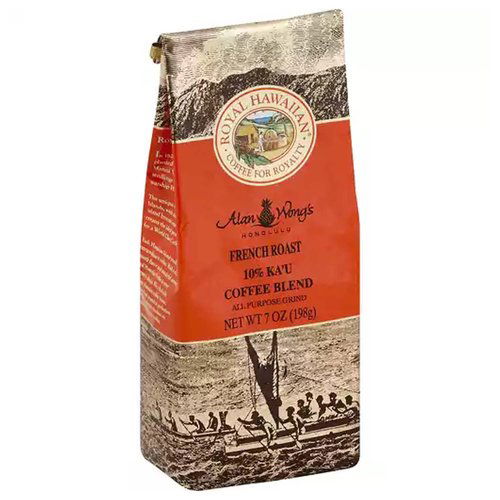 Royal Hawaiian Alan Wong's Dark Roast 10% Ka'u Blend Ground Coffee