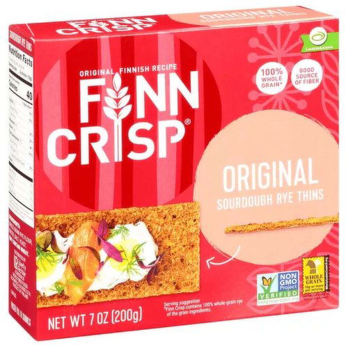 Finn Crisp Crispbread, Thin Rye, Original