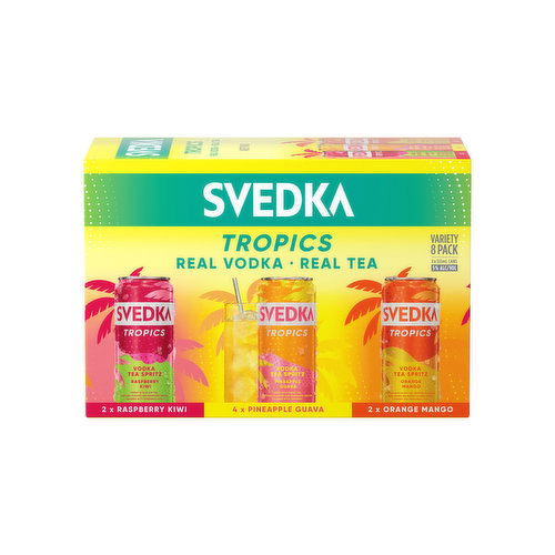 Svedka Tropics Vodka Soda Cocktail Mix Pack (8-pack)