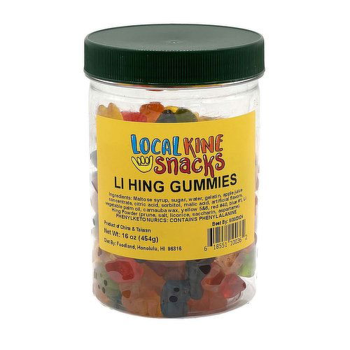 Local Kine Snacks Jar Li Hing Gummy