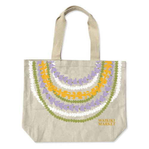 Waikiki Market Lei Canvas Tote