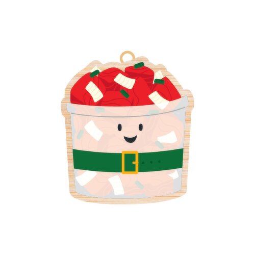 Wood Ornament Poke Tidings