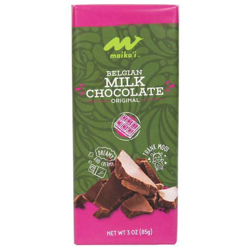 Maika`i Belgian Milk Chocolate Bar