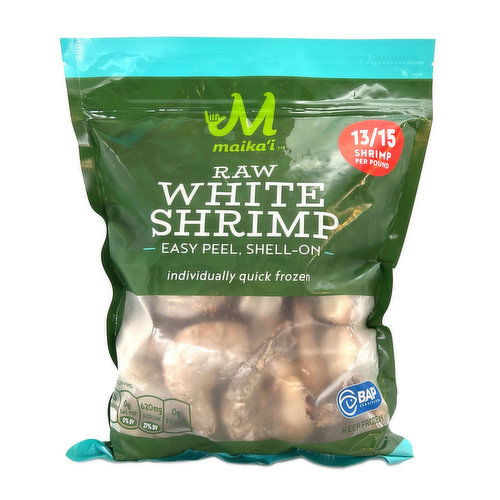 Maika`i Shrimp, 13/15 Raw, Easy Peel, Shell-On