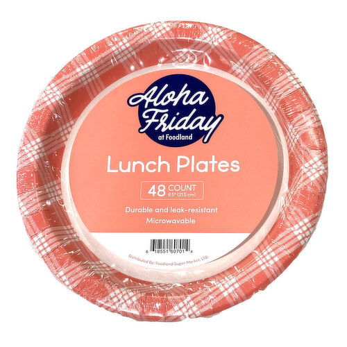 Aloha Friday 8.5" Guava Lunch Plates