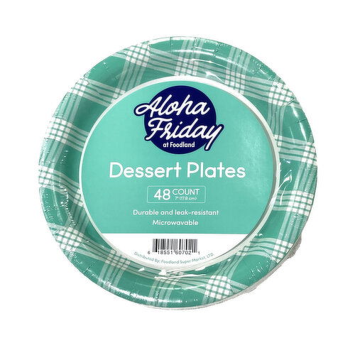 Aloha Friday 7" Green Dessert Plates