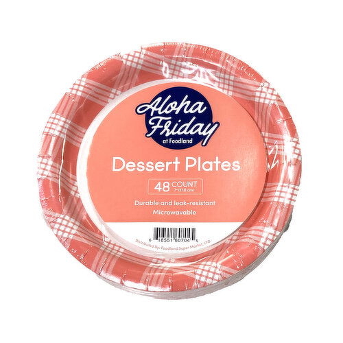 Aloha Friday 7" Guava Dessert Plates