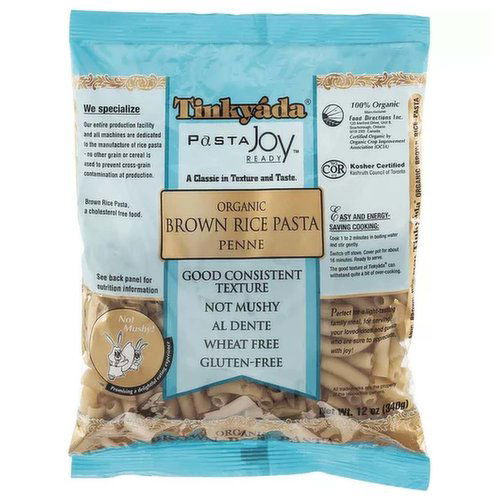 Tinkyada Organic Pasta, Brown Rice Penne