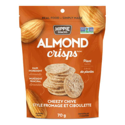 Hippie Snacks Almond Crisp Cheezy Chive