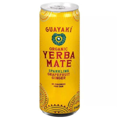 Guayaki Organic Grapefruit Ginger Yerba Mate Sparkling Drink
