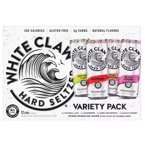 White Claw Variety Pack, Cans (Pack of 12)