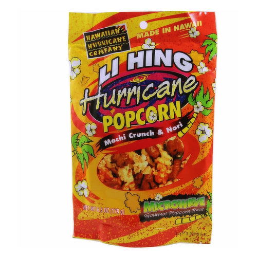 Hawaiian Huricane Microwave Popcorn with Li Hing