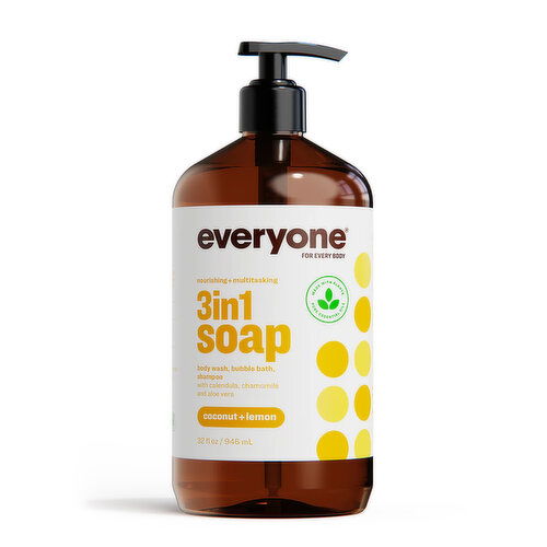 EO Products Liquid Soap, 3-In-1 Coconut + Lemon