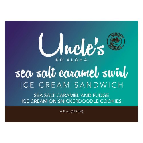 Uncle's Handmade Sea Salt Caramel Swirl Ice Cream Sandwich