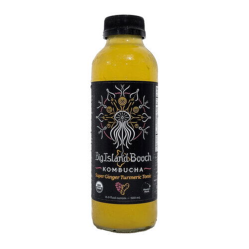 Big Island Booch Kombucha, Super Ginger Turmeric