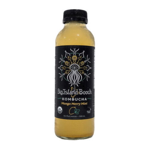 Big Island Booch Kombucha, Mango Merry Mint