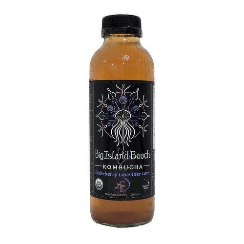 Big Island Booch Kombucha, Elderberry Lavender Love
