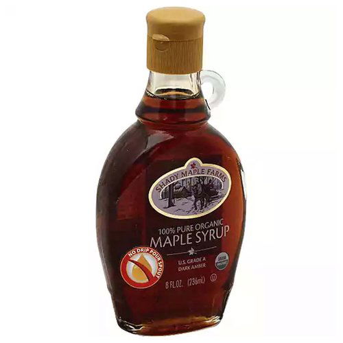 Shady Organic Maple Syrup, Grade A, Dark