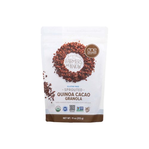 One Degree Organic Foods Sprouted Oat Granola, Quinoa Cacao