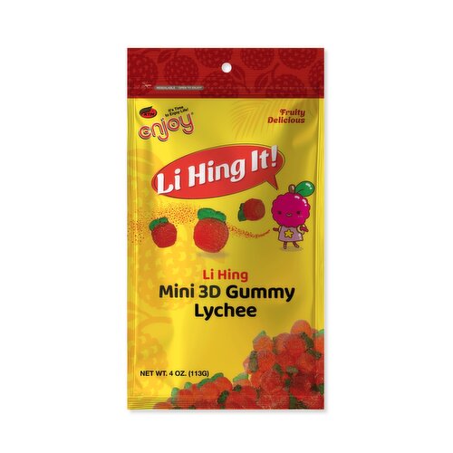 Enjoy Li Hing Mini 3D Gummy Lychee