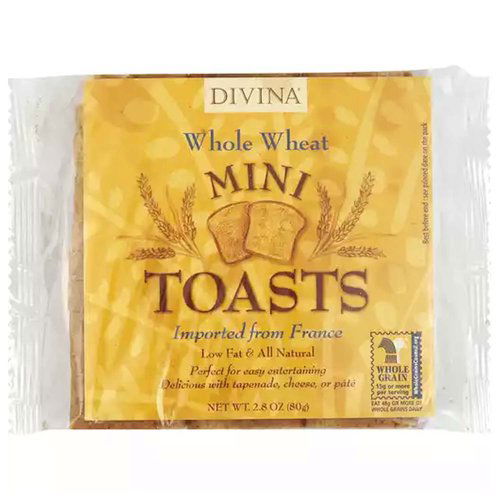 Divina Mini Toasts, Whole Wheat