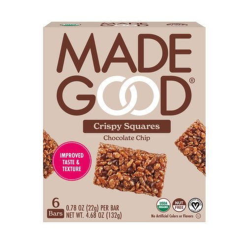 MadeGood Crispy Squares, Chocolate Chip