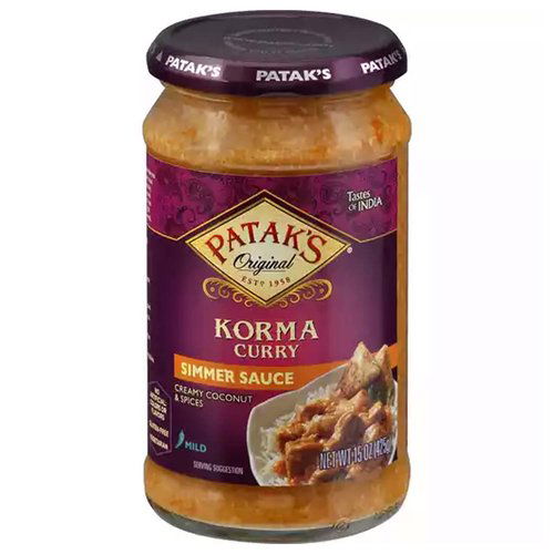 Pataks Korma Curry Simmer Sauce, Mild