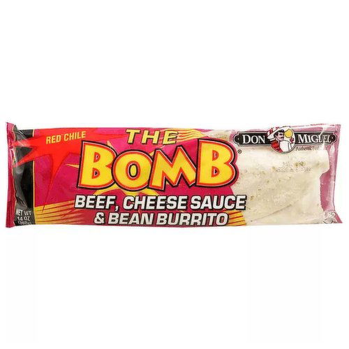 Don Miguel The Bomb Burrito, Beef, Cheese Sauce & Bean, 14 Oz