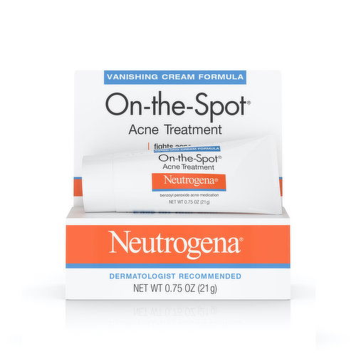 Neutrogena On-The-Spot Acne Treatment, Maximum Strength, Vanishing Cream Formula