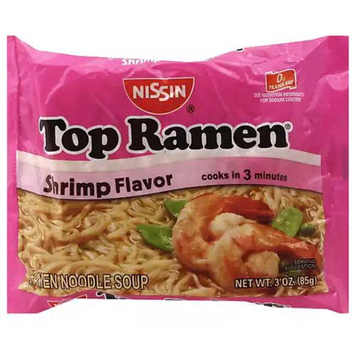 Nissin Top Ramen Shrimp Flavor Noodle Soup