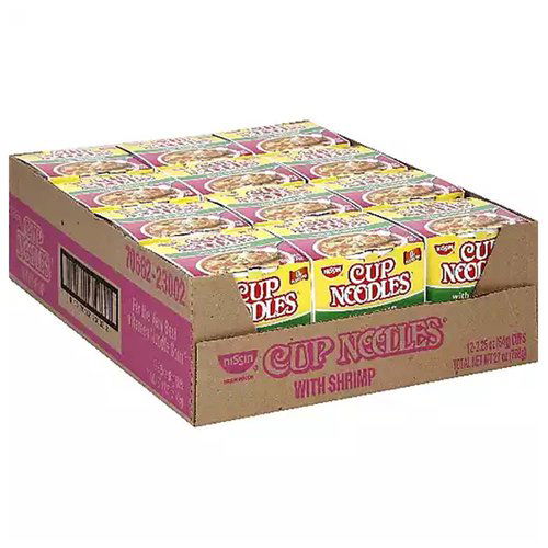 Nissin Cup Noodle, Shrimp Flavor (Pack of 12)