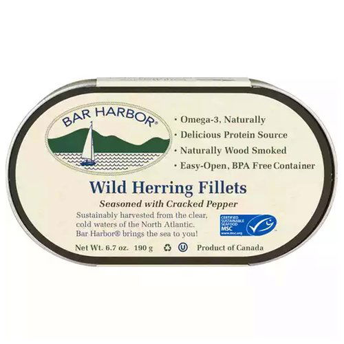 Bar Harbor Wild Herring Fillets, Seasoned With Cracked Pepper