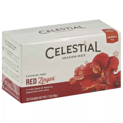 Celestial Seasonings Herbal Tea - Caffeine Free - Red Zinger - 20 Bags