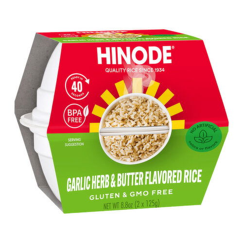 Hinode Microwavable Garlic Herb & Butter Rice Cups