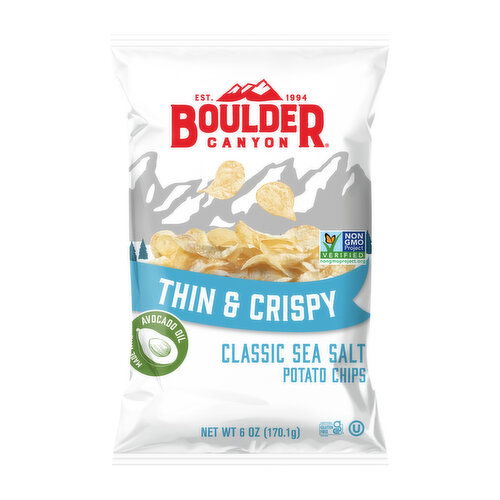 Boulder Canyon Thin & Crispy Classic Sea Salt Potato Chips