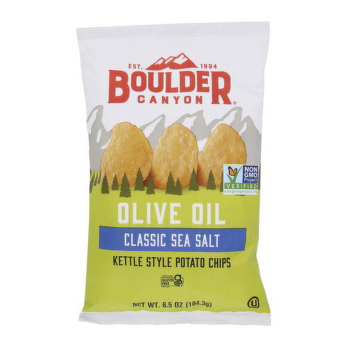 Boulder Canyon Olive Oil Classic Sea Salt Kettle Style Potato Chips