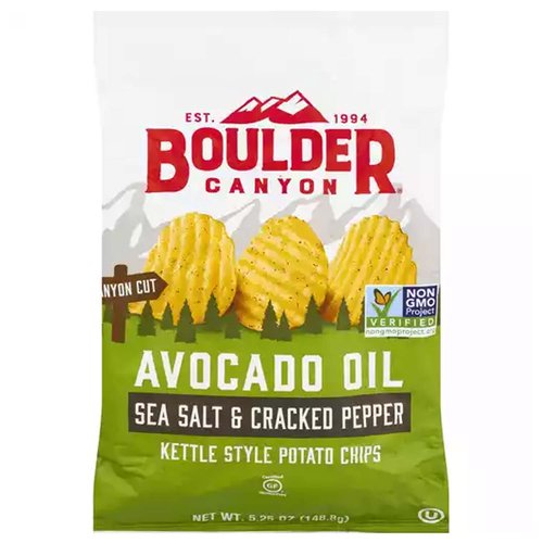 Boulder Canyon Avocado Oil Potato Chips, Sea Salt & Cracked Pepper