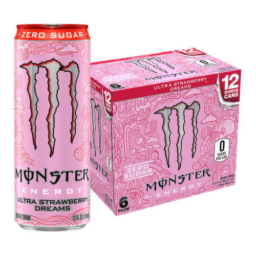 Monster Energy Ultra Strawberry Dreams Energy Drink (6-pack