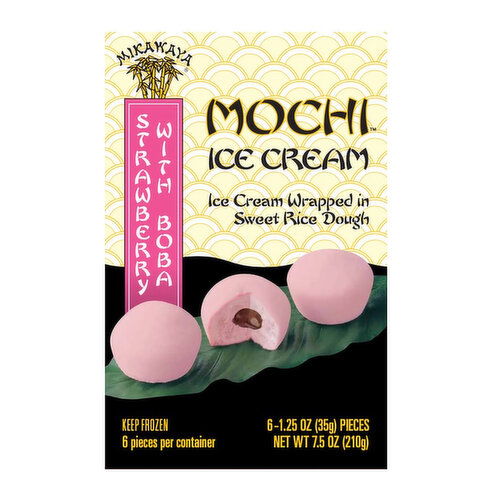 Mikawaya Mochi Ice Cream Strawberry Boba