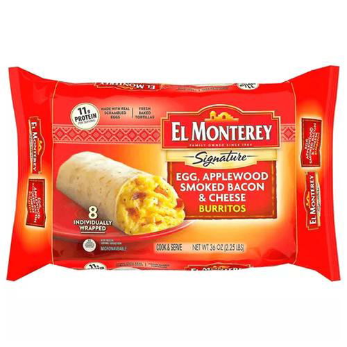 El Monterey Breakfast Burrito Egg Smoked Bacon & Cheese