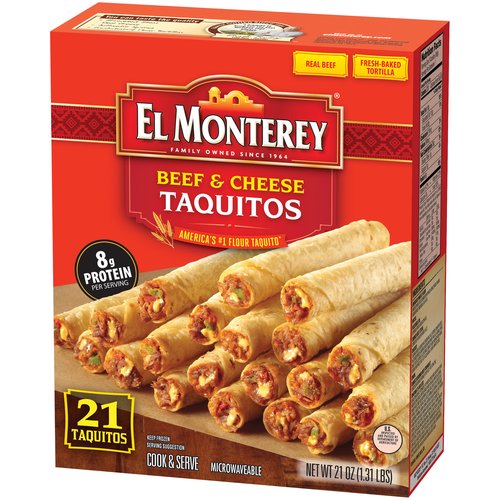 El Monterey Beef & Cheese Flour Taquitos