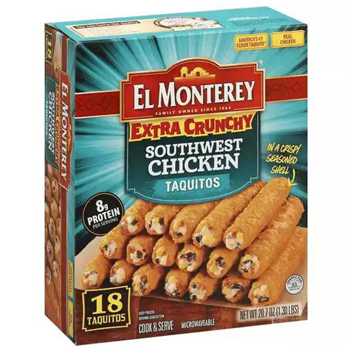 El Monterey Extra Crunchy Southwest Chicken Taquitos