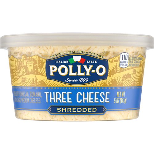 Polly-O Cheese, Shredded, 3 Cheese