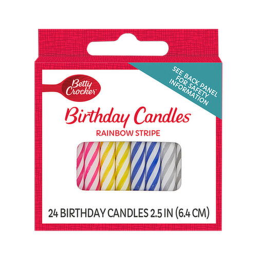 Betty Crocker Rainbow Stripe Candles