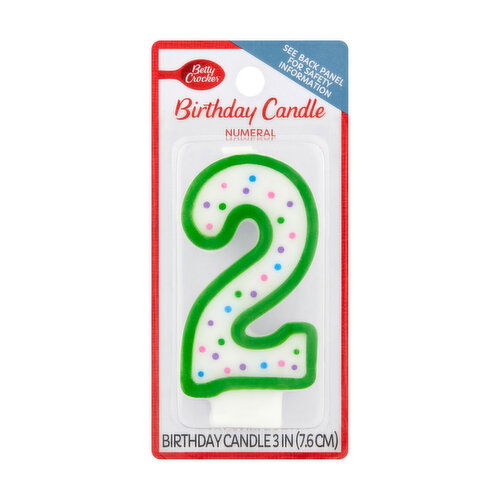 Betty Crocker Numeral 2 Birthday Candle