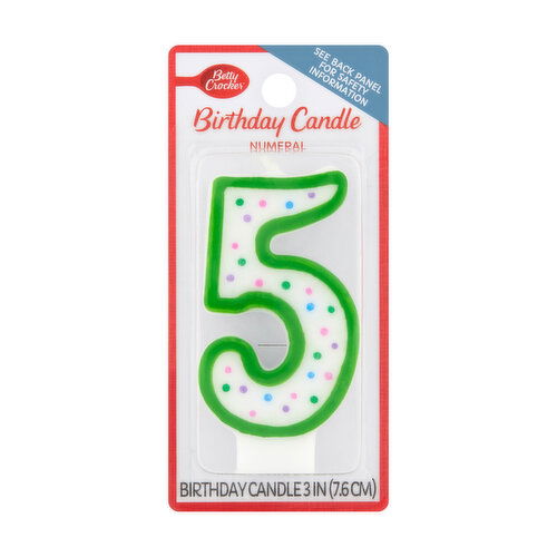 Betty Crocker Numeral 5 Birthday Candle