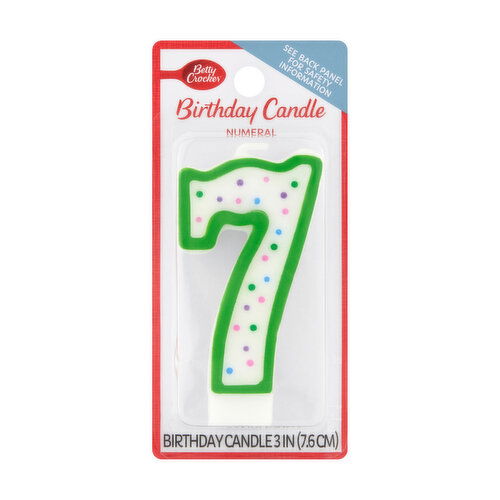 Betty Crocker Numeral 7 Birthday Candle