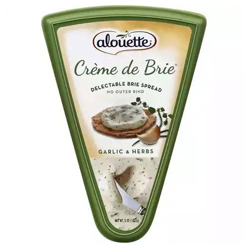 Alouette Spread, Garlic & Herbs Creme De Brie Cheese