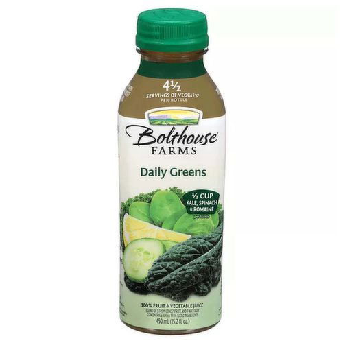 Bolthouse Farms 100% Fruit & Vegetable Juice, Daily Greens